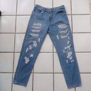 Forever 21 Ripped Boyfriend Jeans Size 5